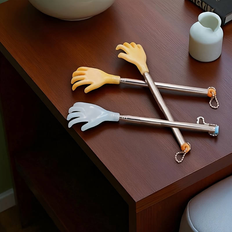 Home Essentials Bathroom Accessories - เครื่องนวดหลังแบบพกพาและที่เกาหลัง (รุ่นใช้งานได้สองแบบ) จำเป็นสำหรับการดูแลที่บ้านและการเดินทาง อุปกรณ์ในห้องน้ำ ของขวัญวันหยุดในอุดมคติ