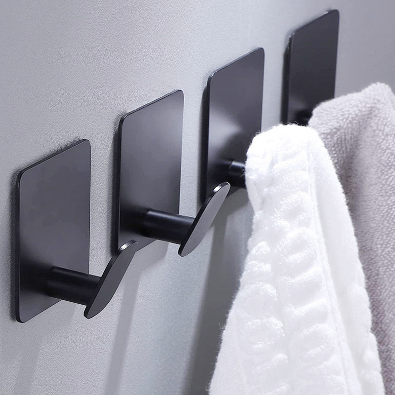 Home Hardware Bathroom Accessories - ชุดราวแขวนผ้าเช็ดตัวและตะขอแขวนเสื้อผ้าสแตนเลส 1/4 ชิ้น สำหรับห้องน้ำ ห้องนอน อุปกรณ์จัดเก็บของใช้ในบ้าน