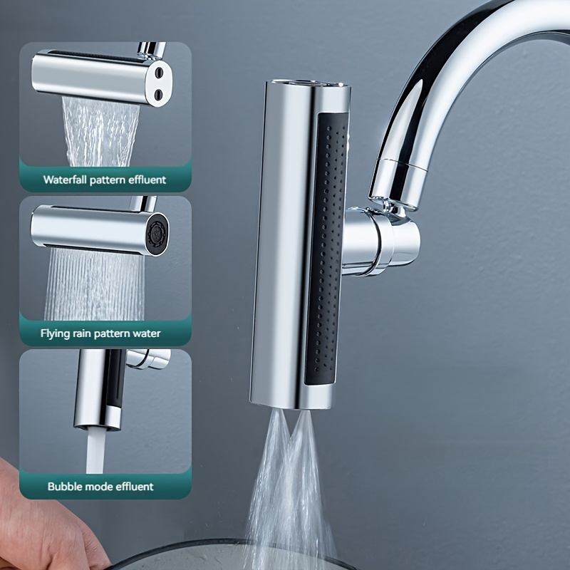 Home Essentials Bathroom Accessories - อะแดปเตอร์ก๊อกน้ำอเนกประสงค์ 1 ชิ้น, ก๊อกน้ำอ่างล้างหน้าในห้องน้ำ, อุปกรณ์เสริมสำหรับเปลี่ยนก๊อกน้ำอ่างล้างจาน, สิ่งจำเป็นสำหรับบ้าน