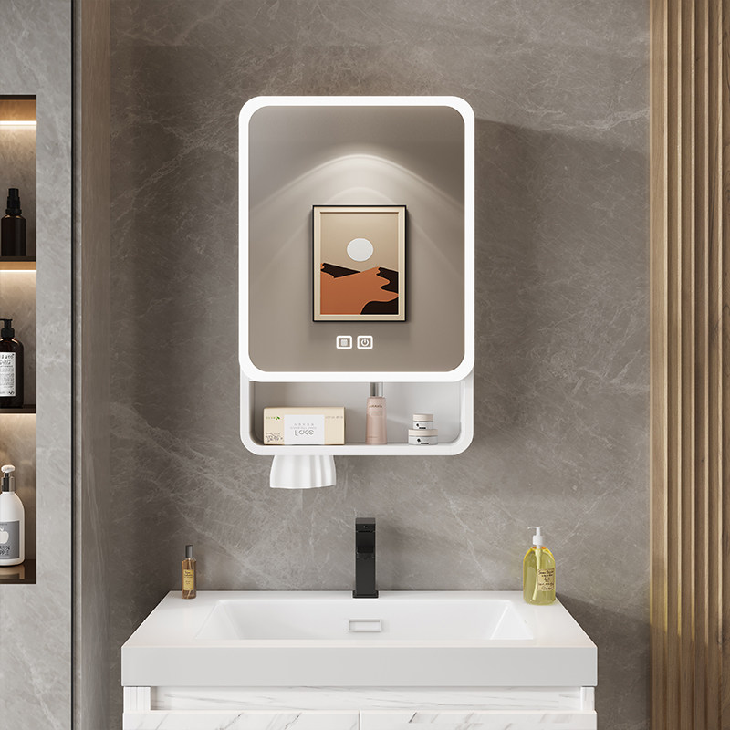 Home Bathroom Glass - ออแกไนเซอร์ กระจก ตู้ห้องน้ำ ชั้นวางของ กระดาษตกแต่ง ตู้เก็บผลิตภัณฑ์ดูแลผิว