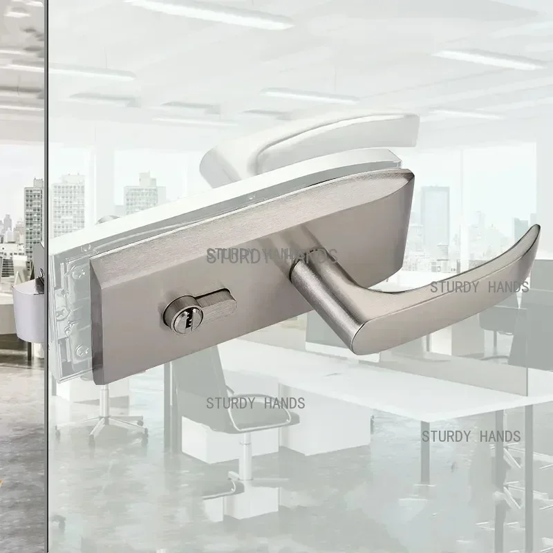 Home Bathroom Glass - สํานักงานประตูกระจกล็อคห้องน้ําสแตนเลสประตูล็อคห้องนอนระเบียงประตูกระจก Lockset Home Security ฮาร์ดแวร์