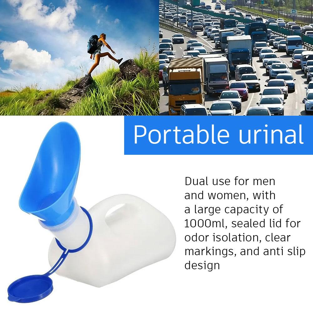 Home Bathroom Urinal - ขวดปัสสาวะพกพาขนาด 1000 มล. สำหรับทุกเพศ เหมาะสำหรับการเดินทาง แคมป์ปิ้ง