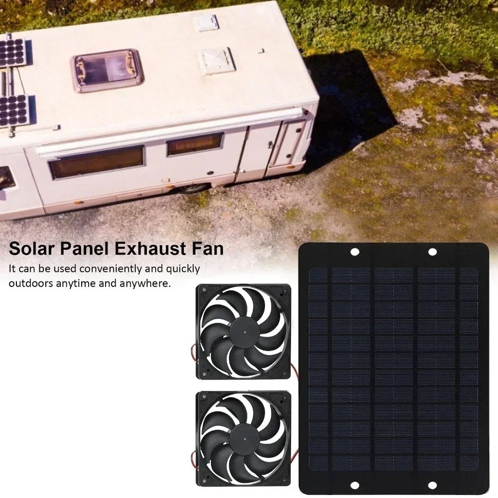 Home Bathroom Exhaust Fan - พัดลมดูดอากาศพลังงานแสงอาทิตย์ 10W 12V พร้อมแผงโซลาร์เซลล์ขนาดเล็ก สำหรับระบายอากาศบนหลังคา รถบ้าน