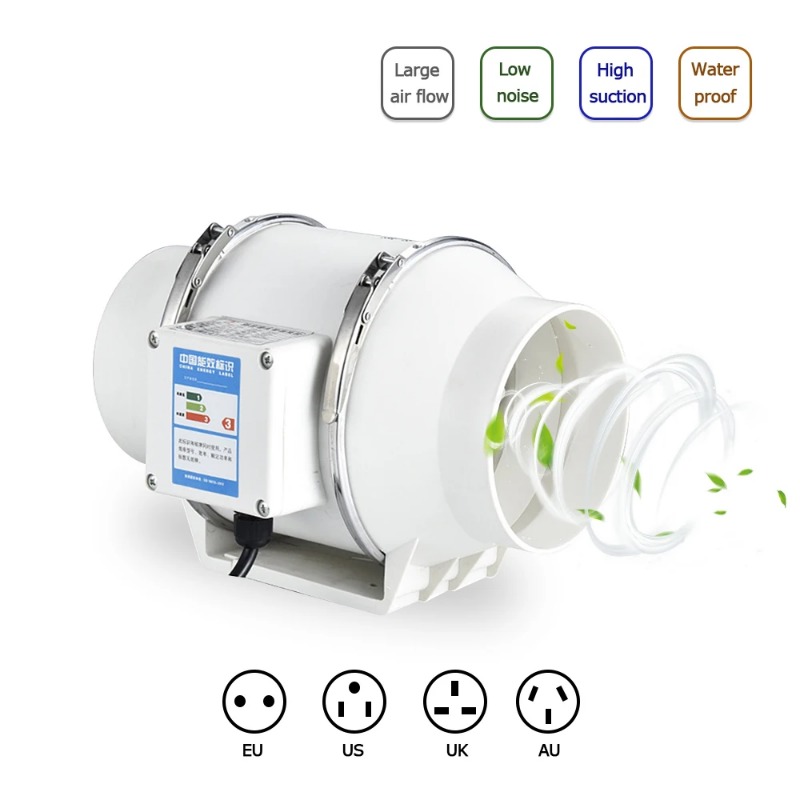 Home Bathroom Exhaust Fan - พัดลมดูดอากาศแบบอินไลน์ ขนาด 3 4 5 6