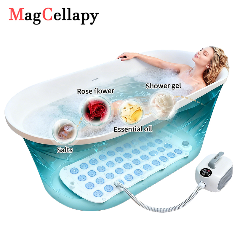 Bathtub Pillow Inflatable - แผ่นรองนวดในอ่างอาบน้ำ บับเบิ้ลบาธ สปา บิวตี้ พร้อมรีโมทคอนโทรล และหมอนเป่าลม