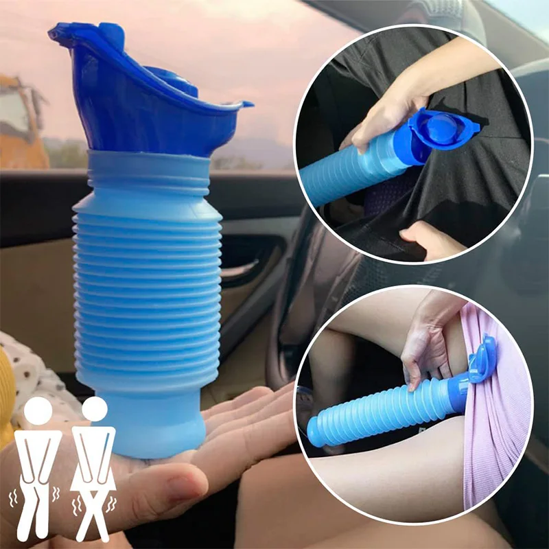 Home Bathroom Urinal - กระโถนพกพาสำหรับผู้ใหญ่ ขนาด 750 มล. สำหรับตั้งแคมป์กลางแจ้ง คุณภาพสูง
