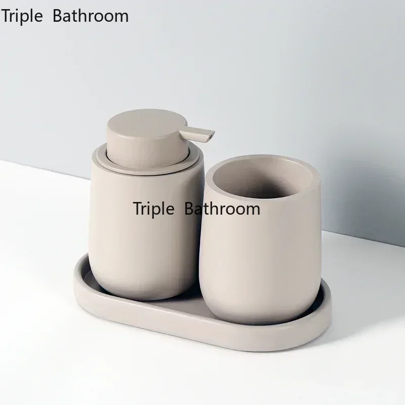 Home Essentials Bathroom Accessories - เรซิ่นขวดโลชั่นน้ํายาบ้วนปากถ้วยถาดตกแต่งบ้านห้องน้ําอุปกรณ์ครัวอุปกรณ์ห้องน้ําของขวัญ Essential สําหรับการท่องเที่ยว