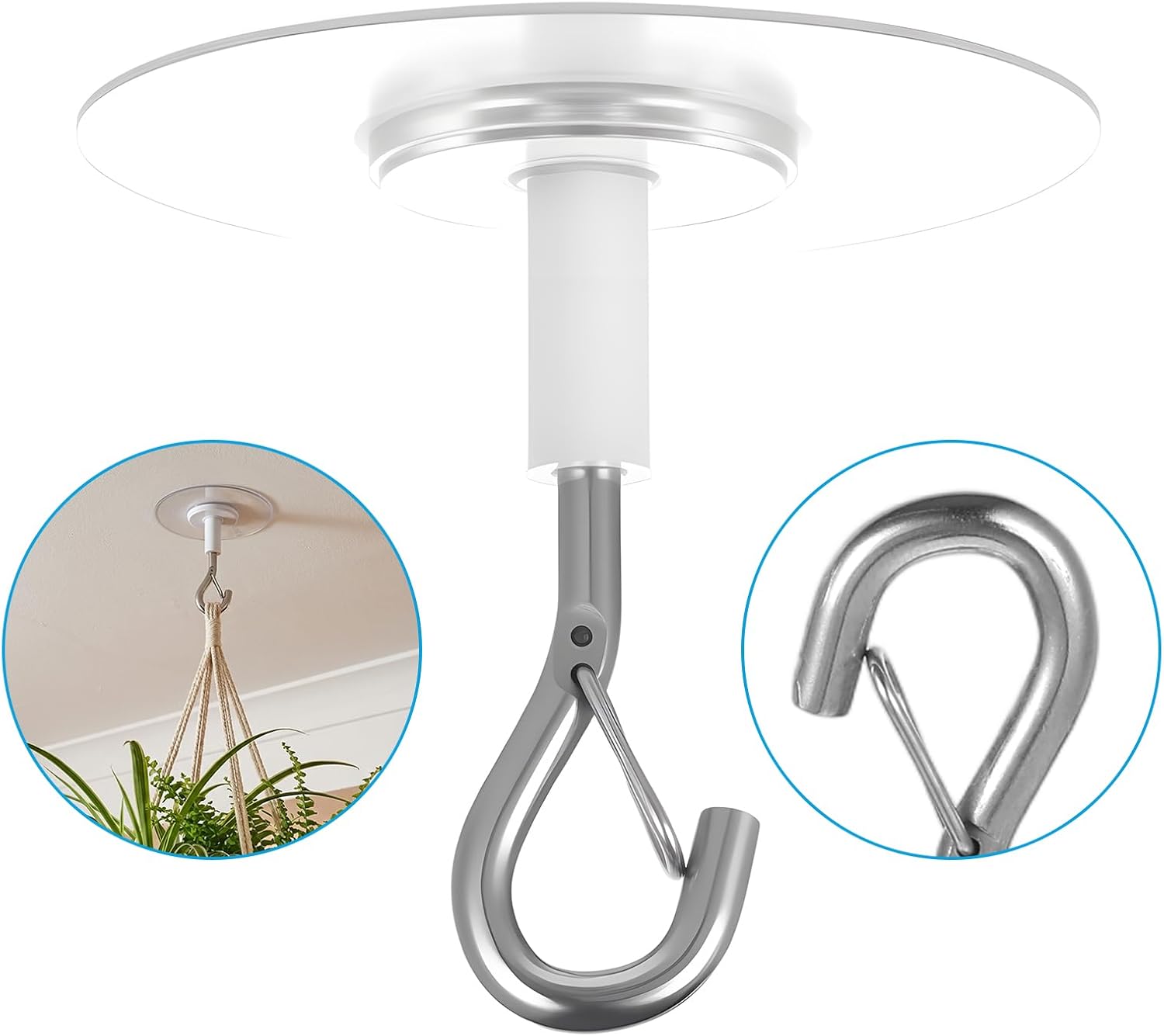 Home Bathroom Exhaust Fan - ตะขอแขวนเพดานแบบติดผนัง 5 ชิ้น แข็งแรง ทนทาน ไม่ต้องเจาะ