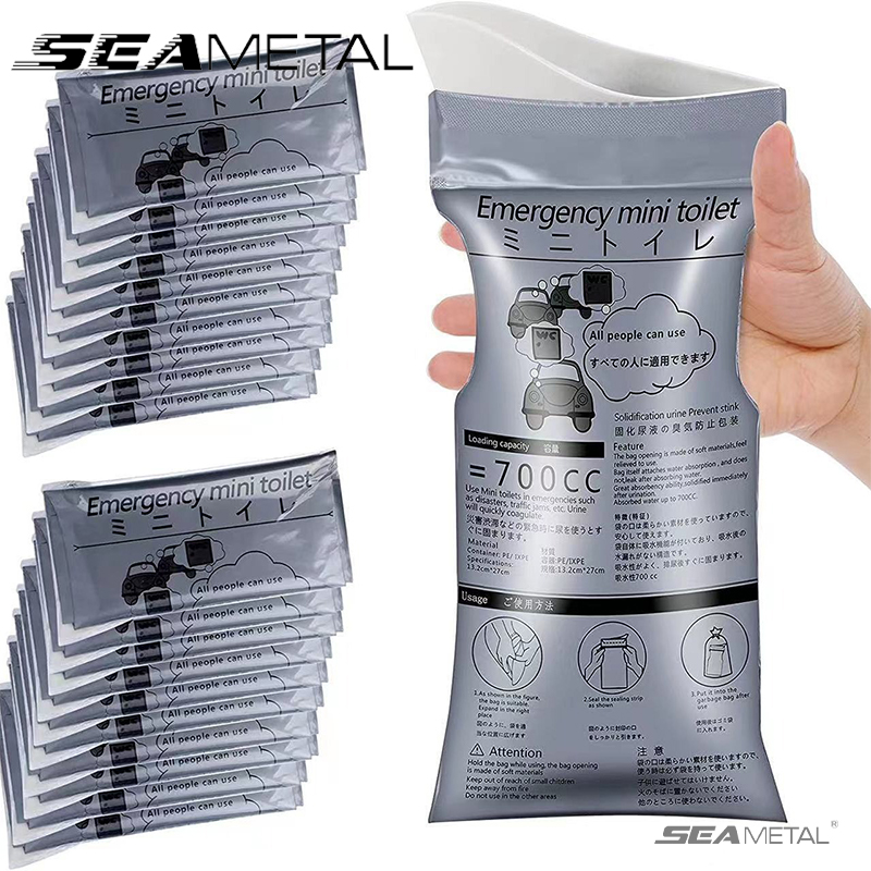 Home Bathroom Urinal - SEAMETAL 4PCS รถปัสสาวะฉุกเฉินกระเป๋า 700ml Easy Take