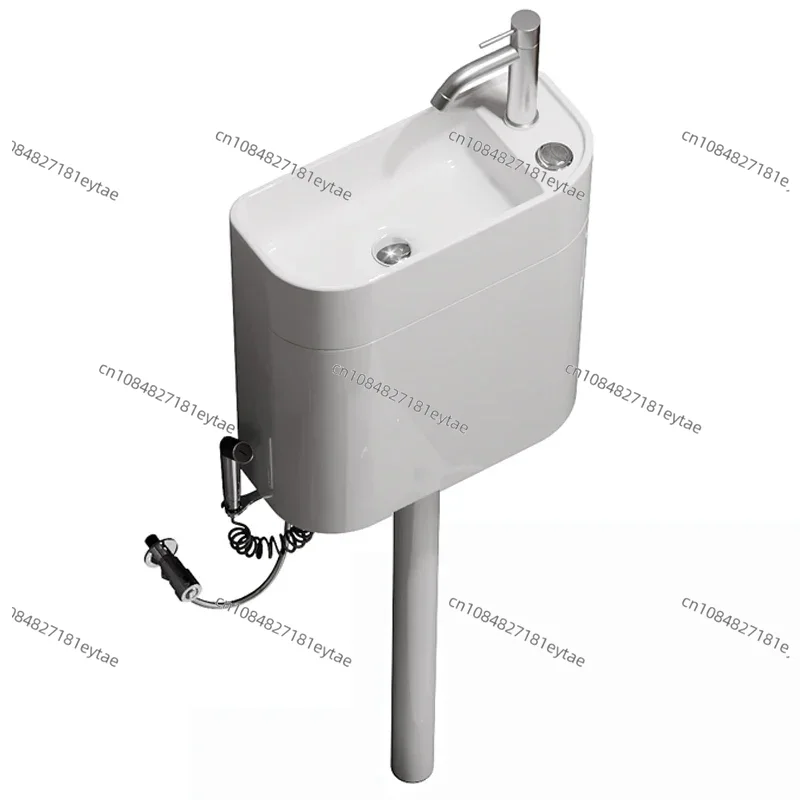 Home Bathroom Urinal - ชุดสุขภัณฑ์แบบนั่งยองพร้อมโถสุขภัณฑ์เซรามิก ถังเก็บน้ำ และอ่างล้างมือในตัว สำหรับห้องน้ำในบ้าน