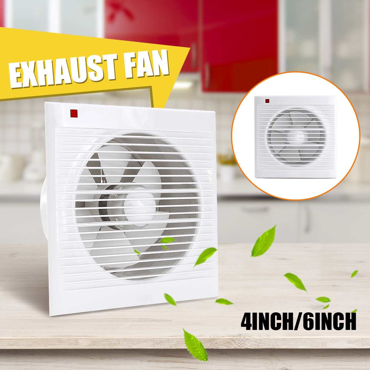 Home Bathroom Exhaust Fan - พัดลมดูดอากาศแบบเงียบ ขนาด 4 นิ้ว 6 นิ้ว