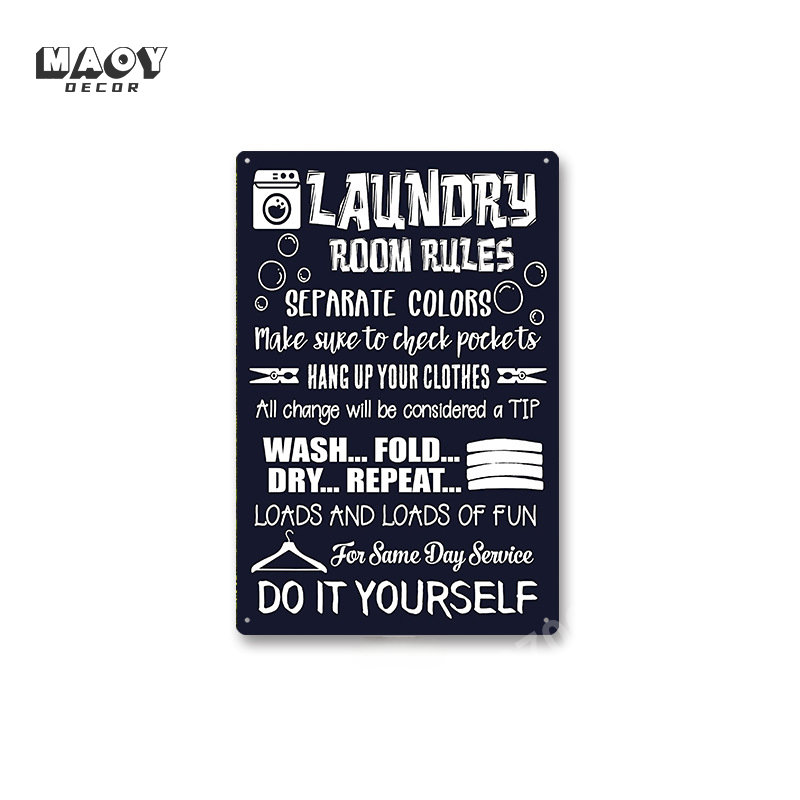 ป้ายโลหะติดผนังตกแต่งห้องซักรี - Home Bathroom Signs บทวิจารณ์และราคา
