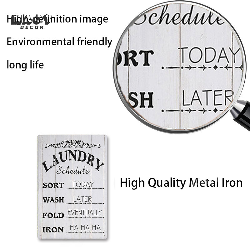 ป้ายโลหะติดผนังตกแต่งห้องซักรี - Home Bathroom Signs บทวิจารณ์และราคา