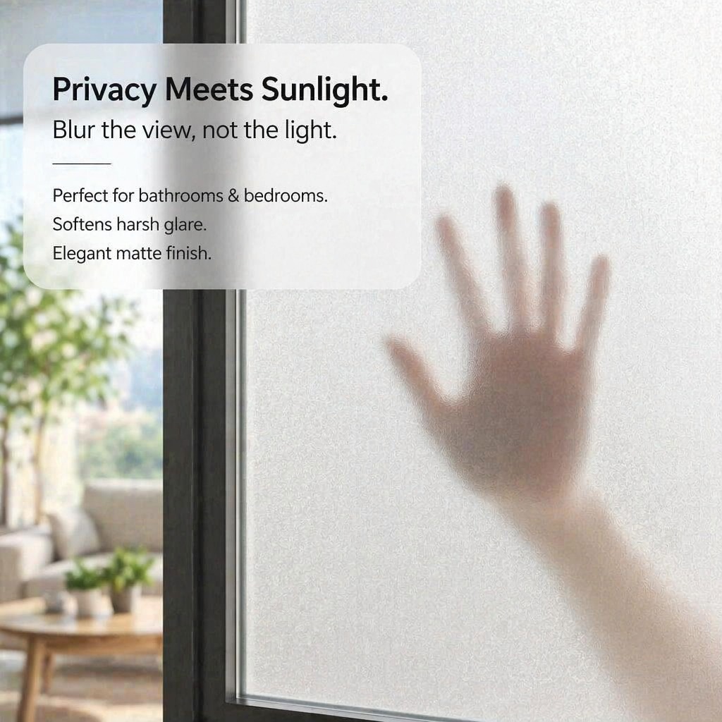 ฟิล์มติดกระจกฝ้าแบบโปร่งแสง ป้ - Home Bathroom Glass บทวิจารณ์และราคา