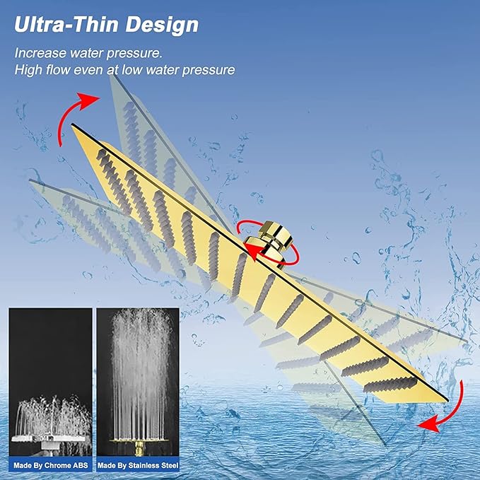 ฝักบัวแรงดันสูง สแตนเลส แบบสี่ - Home Design Bathroom บทวิจารณ์และราคา