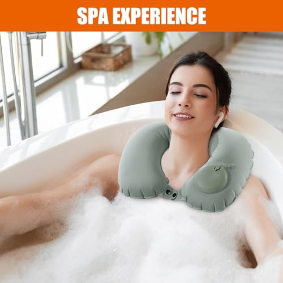 หมอนรองคอเป่าลมสำหรับอ่างอาบน้ - Bathtub Pillow Inflatable บทวิจารณ์และราคา