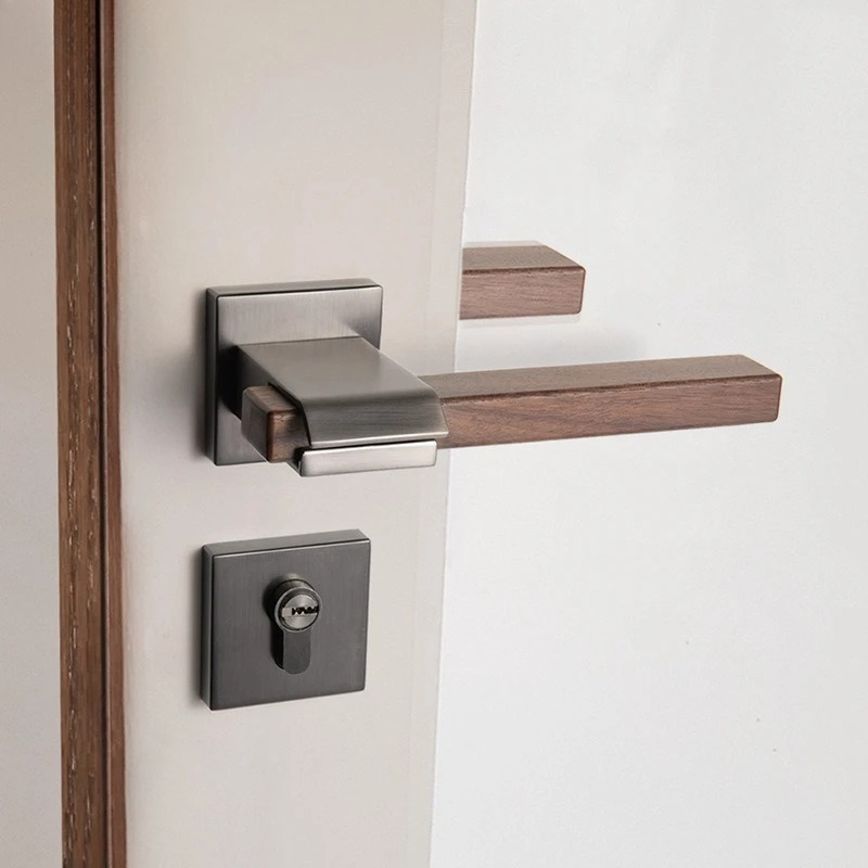 มือจับประตูวอลนัท ล็อคประตูโลห - Home Hardware Bathroom Accessories บทวิจารณ์และราคา