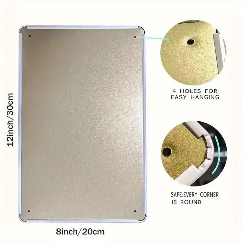 ป้ายโลหะเรโทรแบบแบน 2 มิติ - ล - Home Design Bathroom บทวิจารณ์และราคา