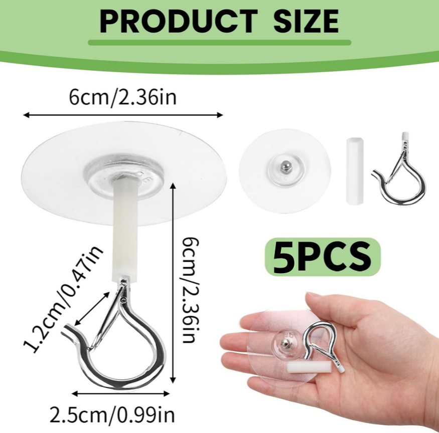 ตะขอแขวนเพดานแบบติดผนัง 5 ชิ้น - Home Bathroom Exhaust Fan บทวิจารณ์และราคา