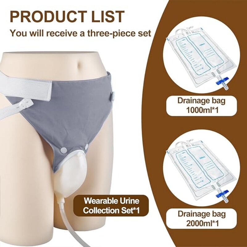 ถุงเก็บปัสสาวะซิลิโคนสำหรับผู้ - Home Bathroom Urinal บทวิจารณ์และราคา