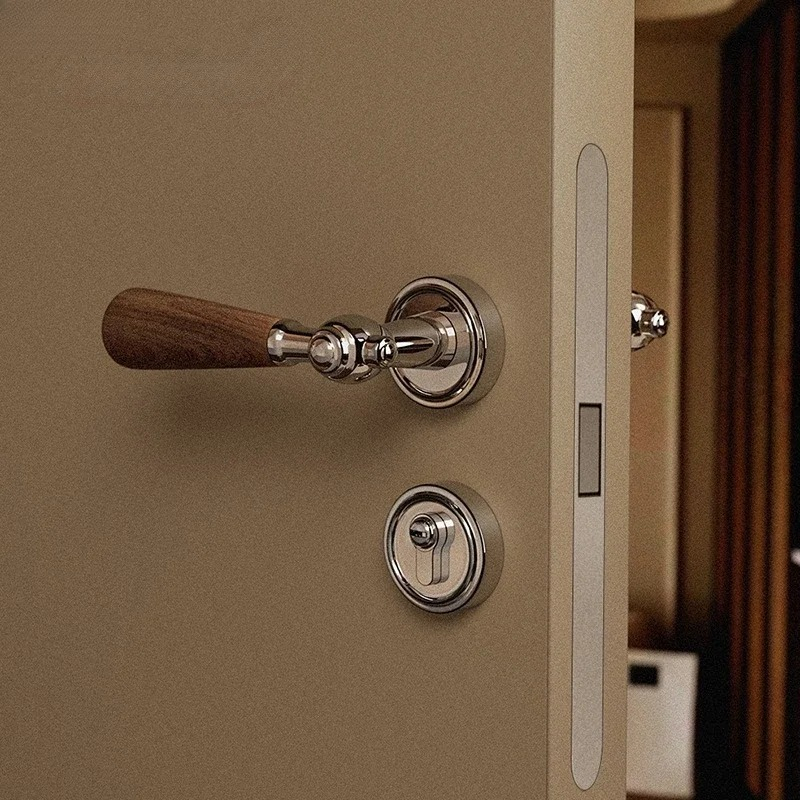 มือจับประตูไม้วอลนัท ล็อคประตู - Home Hardware Bathroom Accessories บทวิจารณ์และราคา