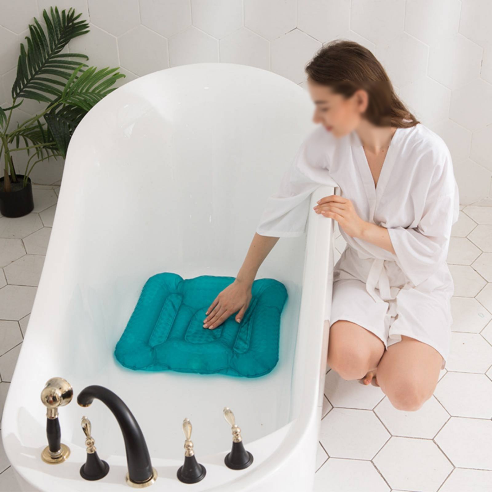 เบาะรองอาบน้ำแบบเป่าลม ผิวสัมผ - Bathtub Pillow Inflatable บทวิจารณ์และราคา